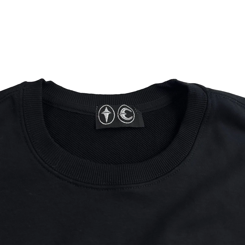 الشارع الاتجاه الكلاسيكية شعار معدني البلطجة نادي كم طويل البلوز عالية الجودة عادية مستديرة الرقبة THUG نادي تي شيرت بلوزات #4