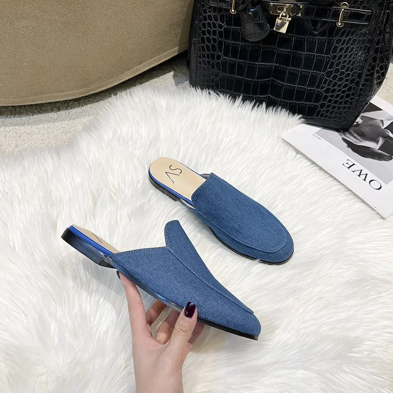

Baotou Half Slippers Women Summer Wear Muller Shoes 2025 New Flat Sandals