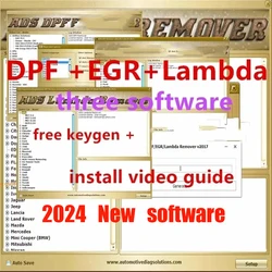 2024 New Car accessories tools DPF+EGR hot sell Lambda Remover Full 2017.5 Version Software + Unlock keygen + Install Video