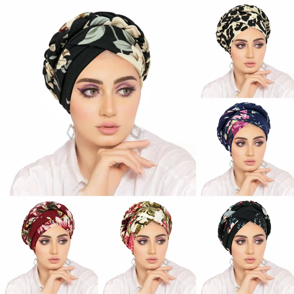 

Новый головной платок для мусульманских женщин, модный тюрбан с принтом, шапка-хиджаб, внутренние хиджабы, Femme Musulman, арабские тюрбаны с запахом
