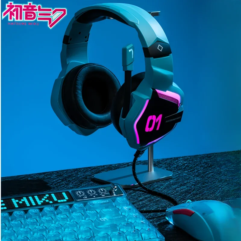 New Hatsune Miku Heart Of Esports Series Peripheral Multifunctional Mouse Mechanical Keyboard Esports Earphones Mouse Pad