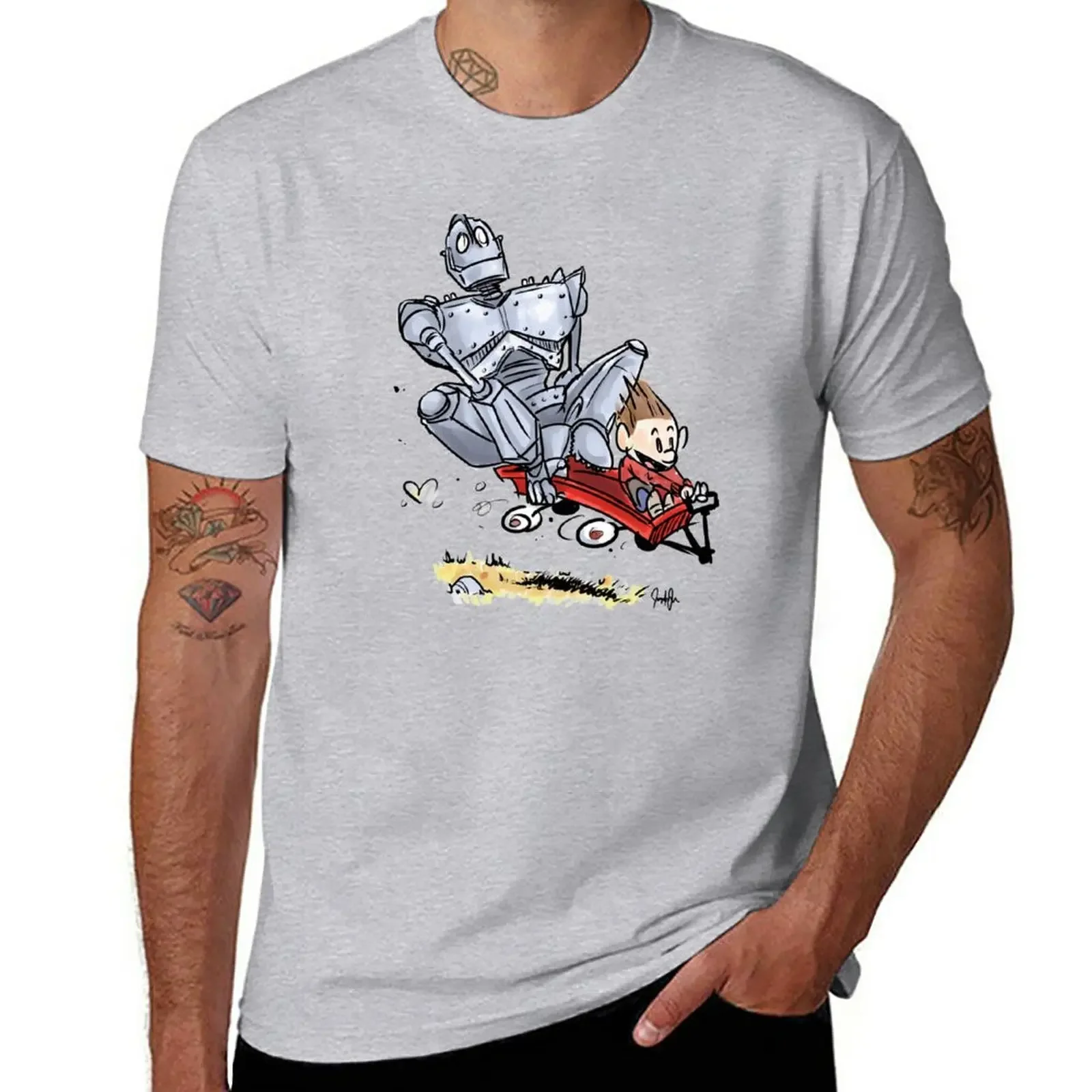 Iron Giant T-Shirt blacks sweat Short sleeve tee men