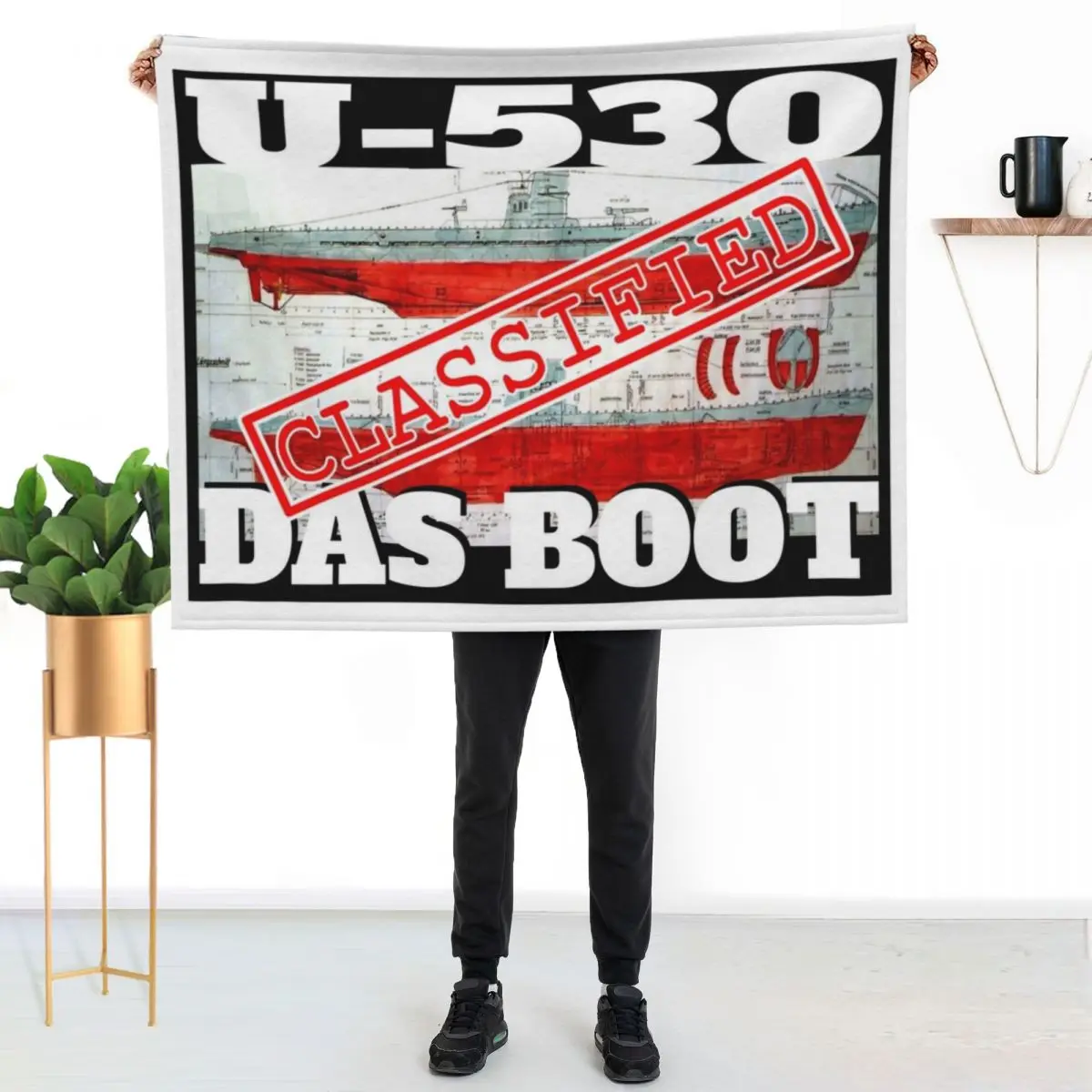 

Das Boot U-530 Throw Blanket Lightweight Warm Blanket for Travel Camping