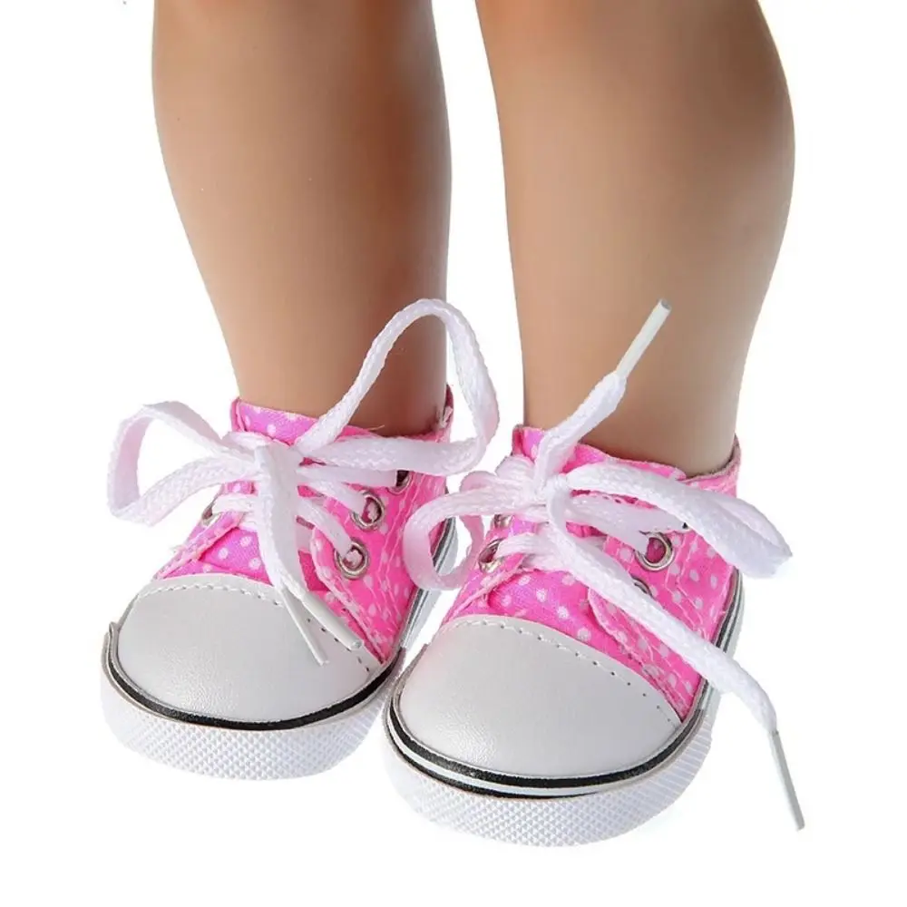 

Shoes for Dolls Accessories Lace-up Doll Canvas Shoes Mini 7CM Doll Sneakers Colorful Kawaii Mini Casual Shoes Blythe Doll