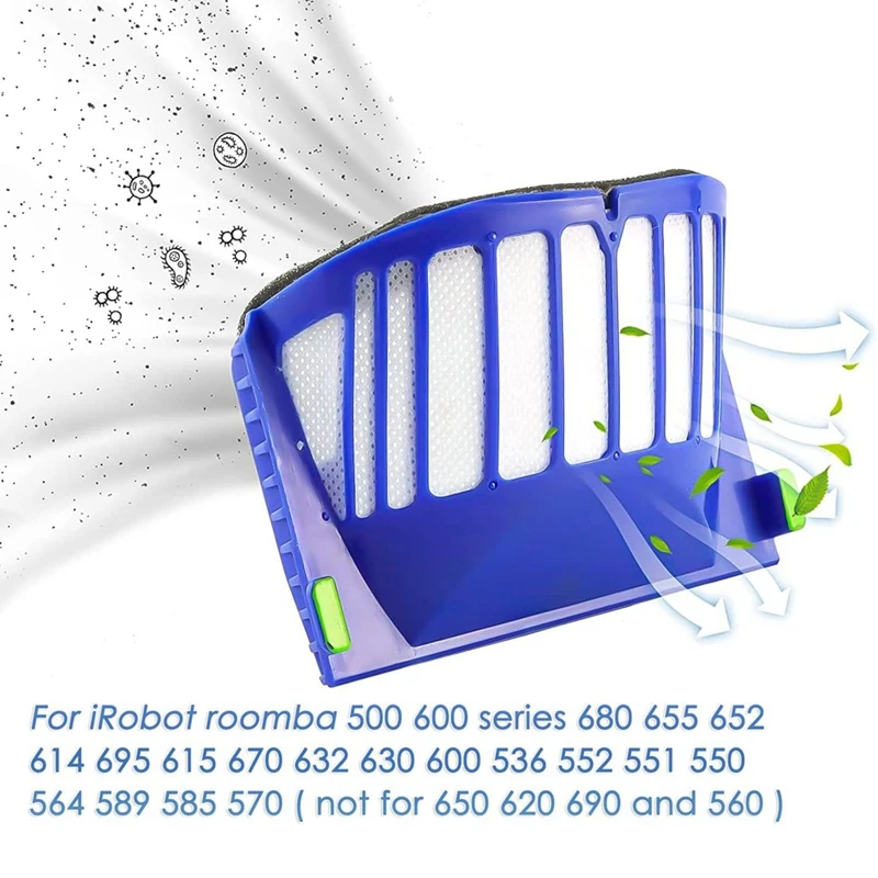 طقم فلتر لمنظفات irobot Roomba ، مكنسة كهربائية ، مسلسل ، ، من من من من شباك ، من من من شباك ، ومن شباك