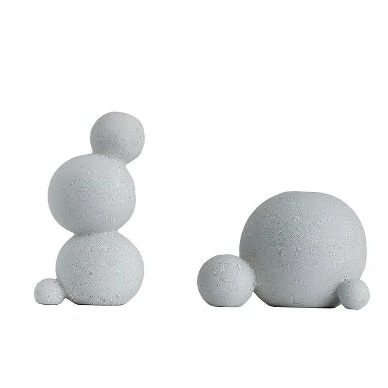 Ceramic Handicraft Ornaments Abstract Circular Geometric Sculpture Handmade Art Ball Stitching Desktop Crafts Home Decoration