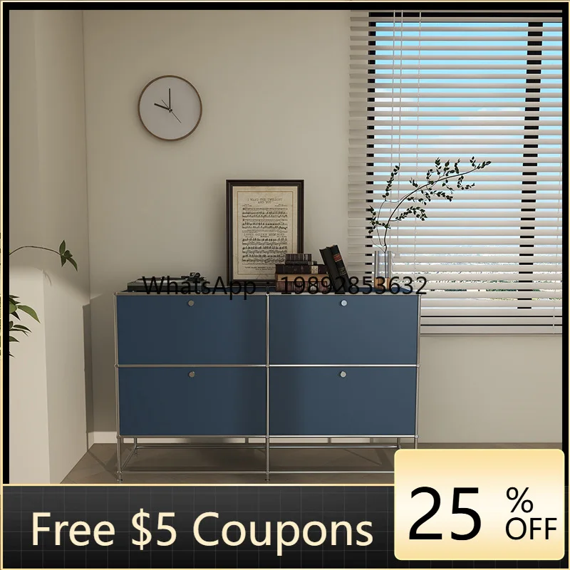 

YFY Cabinet Sideboard Module Combination Stainless Simple Ins Style Decorative Storage Cabinet Chest of Drawers