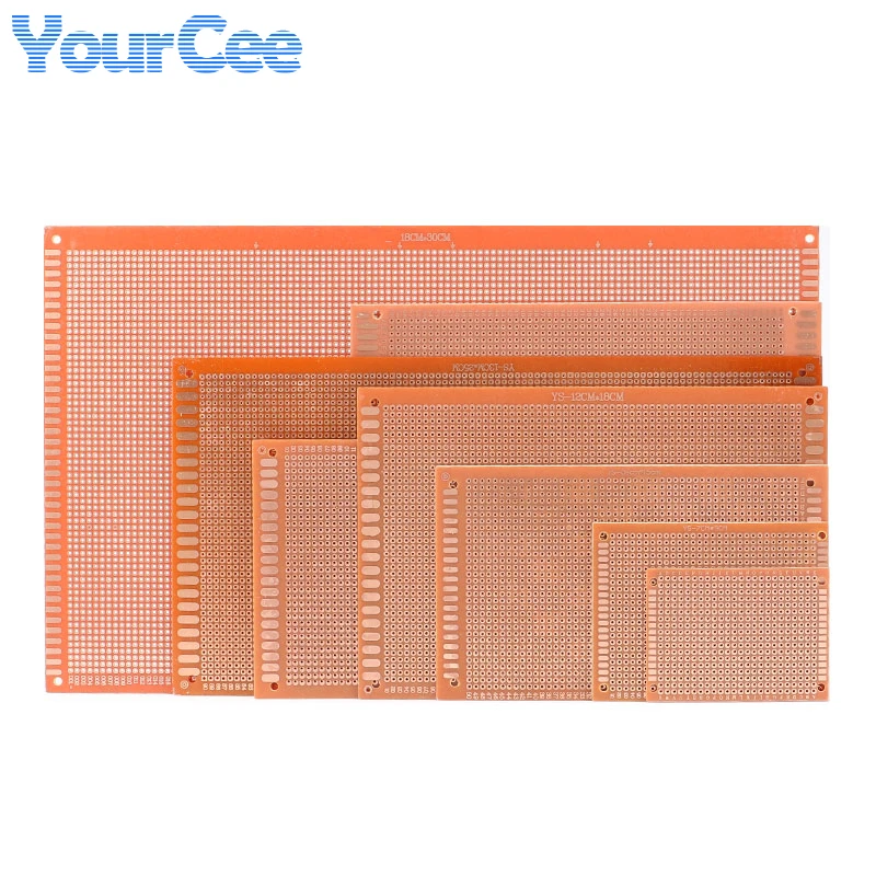 Single Side Circuit Board 18*30 15*18 12*18 9*15 7*9 5*7CM Universal Board Prototype PCB Experimental Bakelite Copper Plate