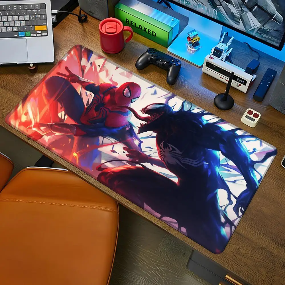 Spider-Man vs Venom Mouse Pad cartoon Gaming Abstract Large 800x400mm MouseMat Gamer XXL Mause Carpet PC Desk