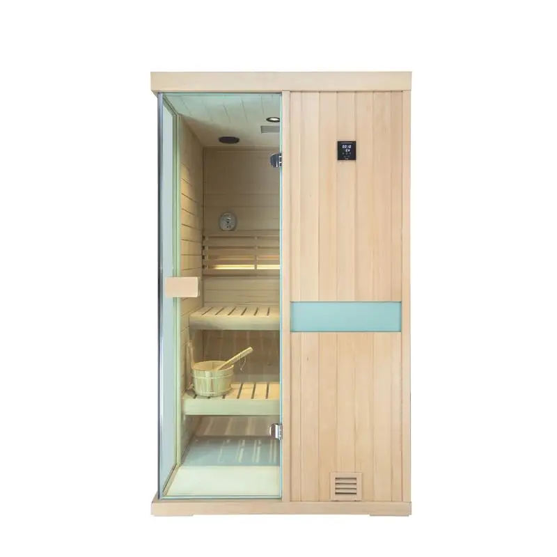 2-Person Wooden Steam Sauna Room for Home Use, Portable Spa Experience, Relaxation and Wellness