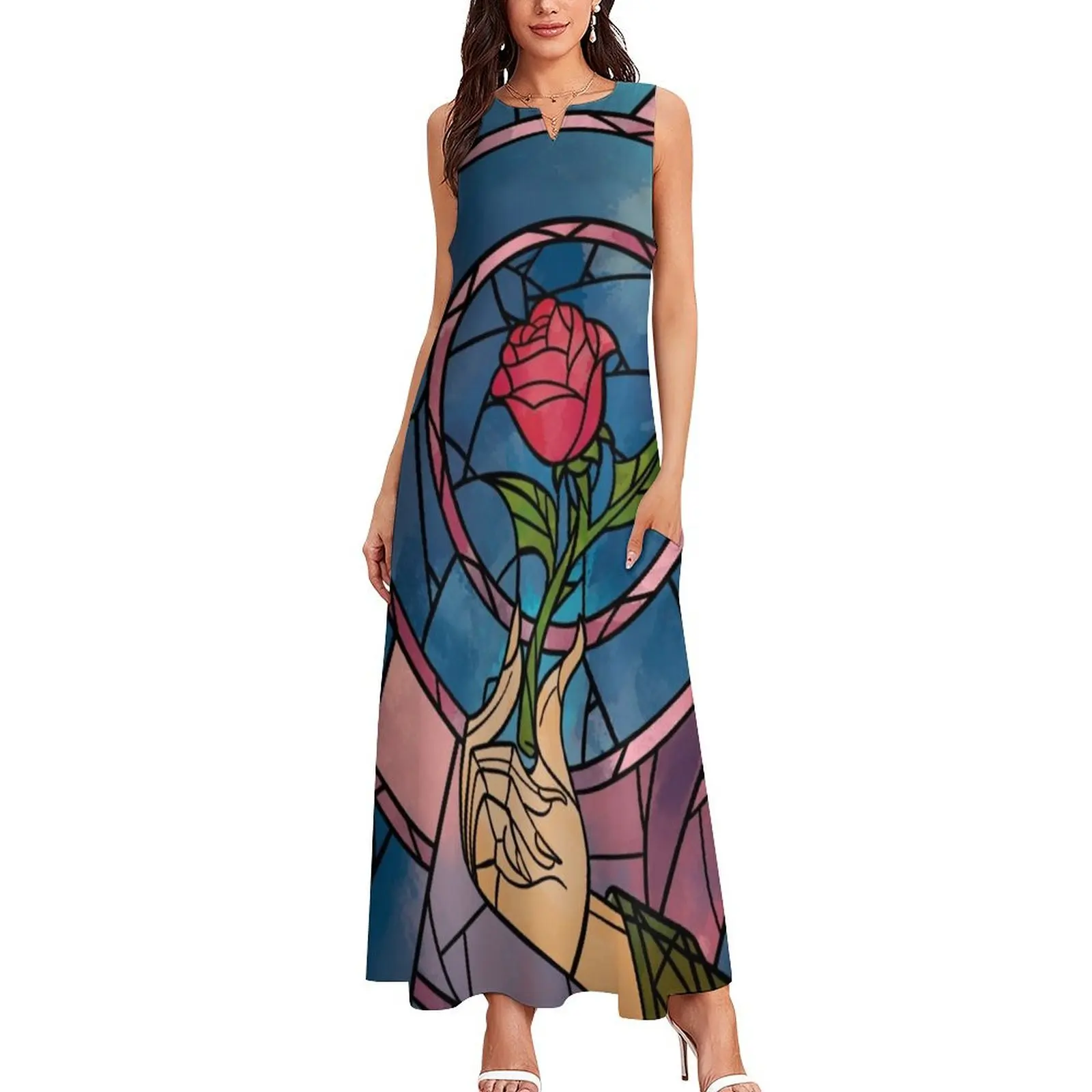 Stained Glass Enchanted Rose Long Dress prom dress 2025 evening dresses ladies