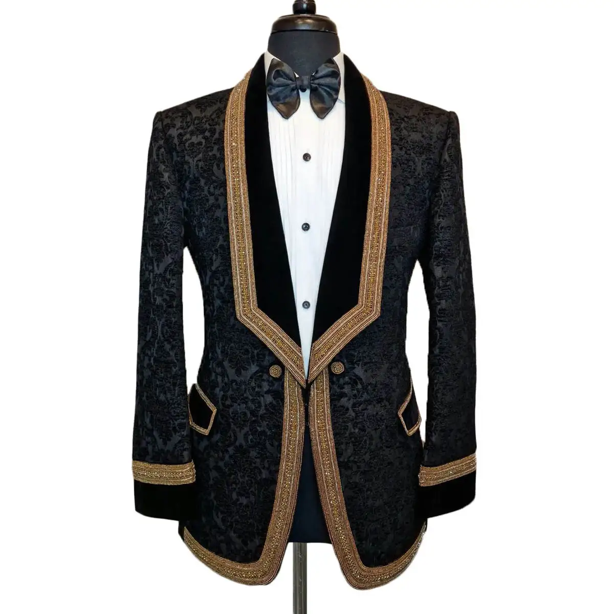 

New Design Wedding Suits for Men Thick Fabric Single Breasted Groom Shawl Lapel Party Occasion Formal Suit Customized