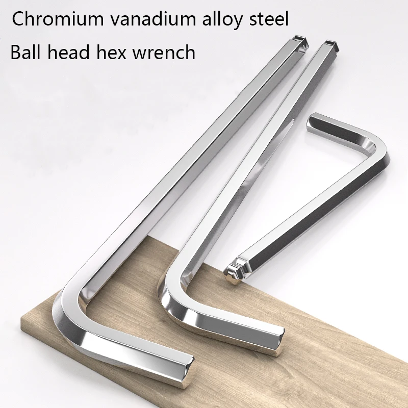 Kunci Pas Heksagonal Kepala Bola Tepi Heksagonal Berbentuk L 6 Persegi 1.5Mm 2Mm 2.5Mm 3Mm 4Mm 6Mm 8Mm 10Mm Tersedia