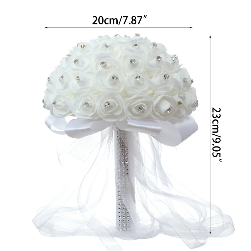 Buquê de flores artificiais simulação pe espuma florais ornamento decoração para casamento arranjo de flores decoração presente