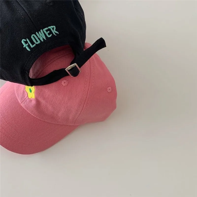 Gorra de béisbol con estampado de flores para bebé y niña, gorro de algodón con visera ajustable para exteriores, novedad de 2024