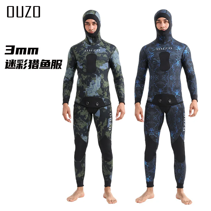 3MM Fishing Diving Suit Traje Neopreno Cold-proof And Warm Two-piece Swimming Surfing Suit Free Diving And Hunting Wetsuit