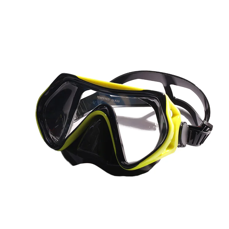 New Adult High Visibility Silicone Single Lens Diving Mask Comfortable Snorkeling Spearfishing Glass Lenses For Scuba Diving