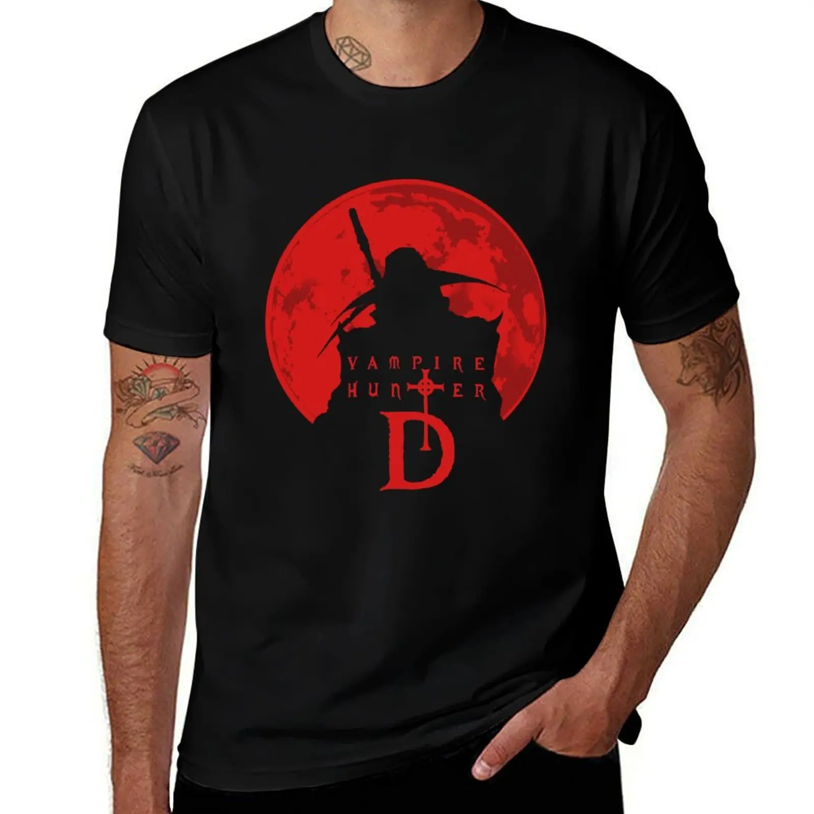

Lord Vampire Hunter D film anime poster T-Shirt Plus Size Loose Short Sleeve Top