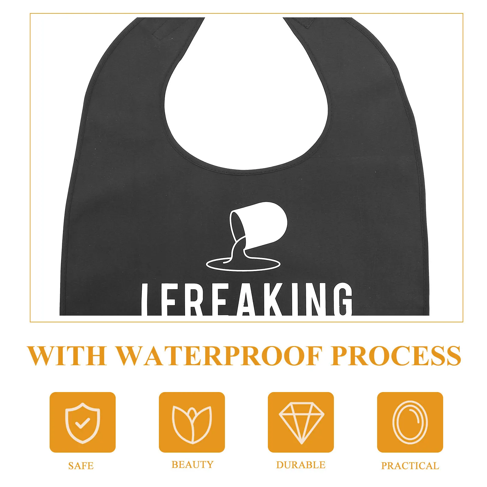 

Waterproof Bibs for Elderly Dining Large Size Foldable Stain Resistant Polyester Washable Durable Health Care Accessories