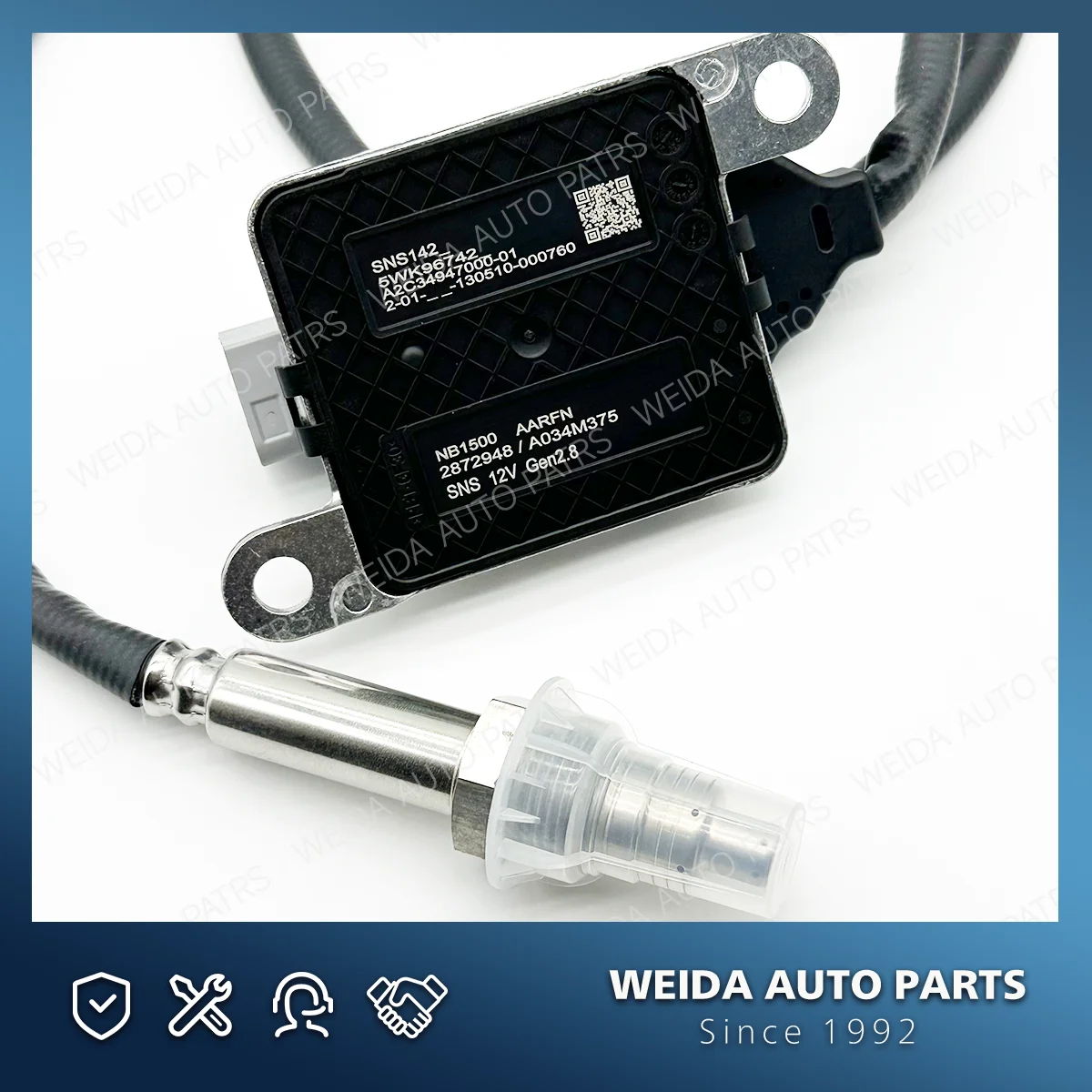 

5WK96742 2872948 New Nitrogen Oxygen NOx Sensor 5WK9 6742 For Cummins ISX QSX Engines 11.9L 15L ISX15 2013-2018 1 sold