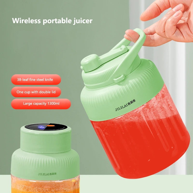 Electric juicer Type-c rechargeable complementary food cooking machine wireless juicing one cup double lid Fruit juicer 2025 NEW