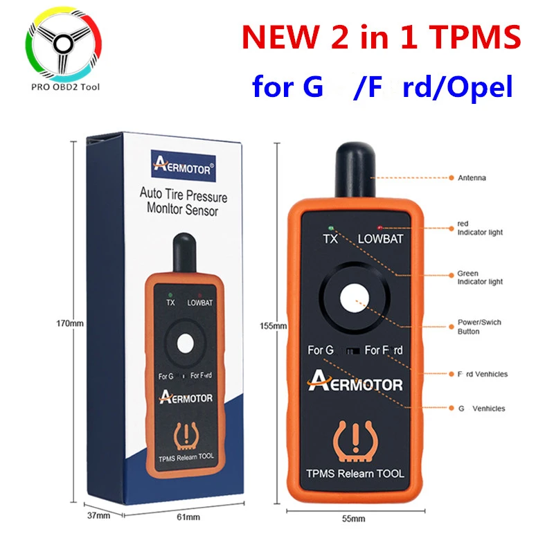 2 in 1 TPMS Tire Pressure Monitor Sensor Scanner El 50448 EL-50449 Tpms Activation Tool for Frd El 50449 TPMS