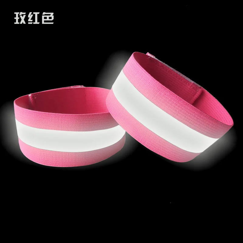 Outdoor Sports Reflective Wristband Traffic Safety Light Up Arm Strap Ankle Band Glow In The Dark Bracelet for Cycling