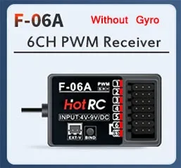 HotRC Receiver 6CH 2.4G RC Receiver  F-06A Voltage Return PWM for RC Car Aircraft Tank Boat DS-4A CT-4A CT-6A DS600 CT-8A