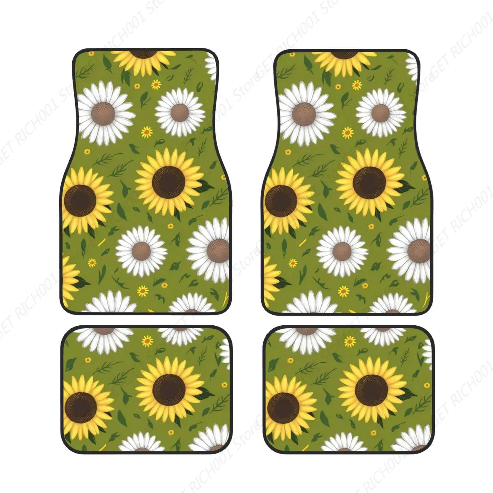 

Созда Alfombrillas Divertidas Para Pies Coche Con Margaritas Y Girasoles, Juego 4-х шт., Alfombrillas Para Coches, Accesorio