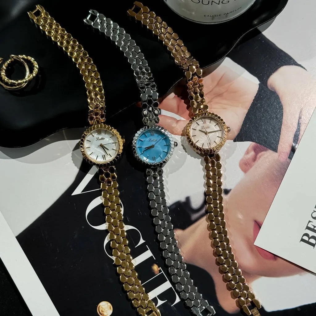 Jam Tangan Wanita Elegan Jam Tangan Rose Gold Gelang Jam Tangan Wanita Kecil, Hadiah Untuk Wanita, Jam Tangan Wanita Berkualitas Tinggi.