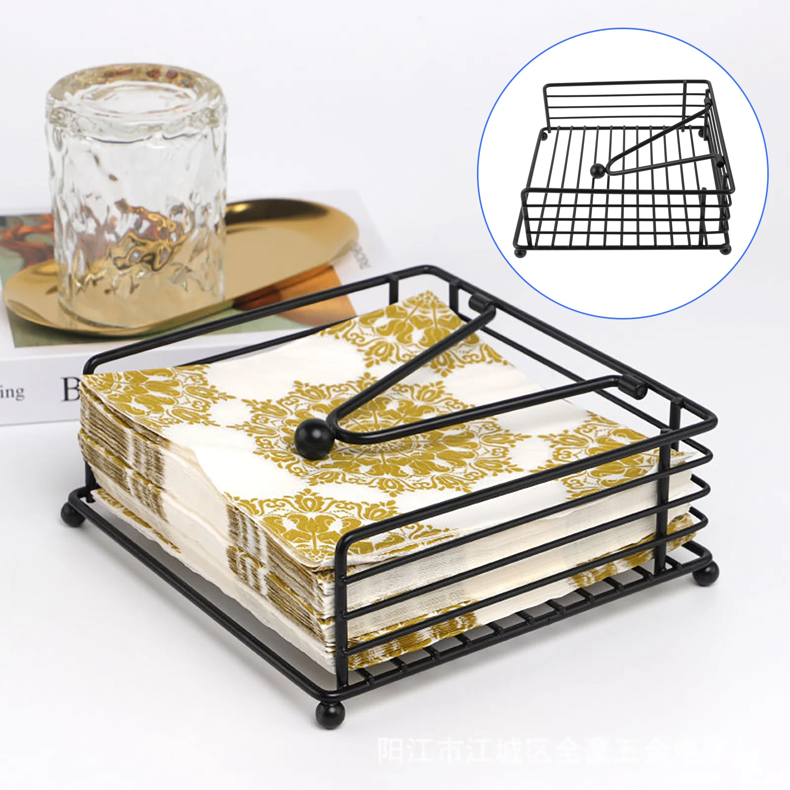 Napkin Holders for Tables Serviette Holder with Weighted Bar Paper Napkin Holder Dispenser Home Restaurants Cafes Weddings Bar