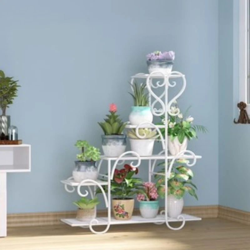 Wrought Iron Flower Stand for Balcony, Hanging Orchid Rack, Floor Type, Simple Flower Pot Stand, Living Room