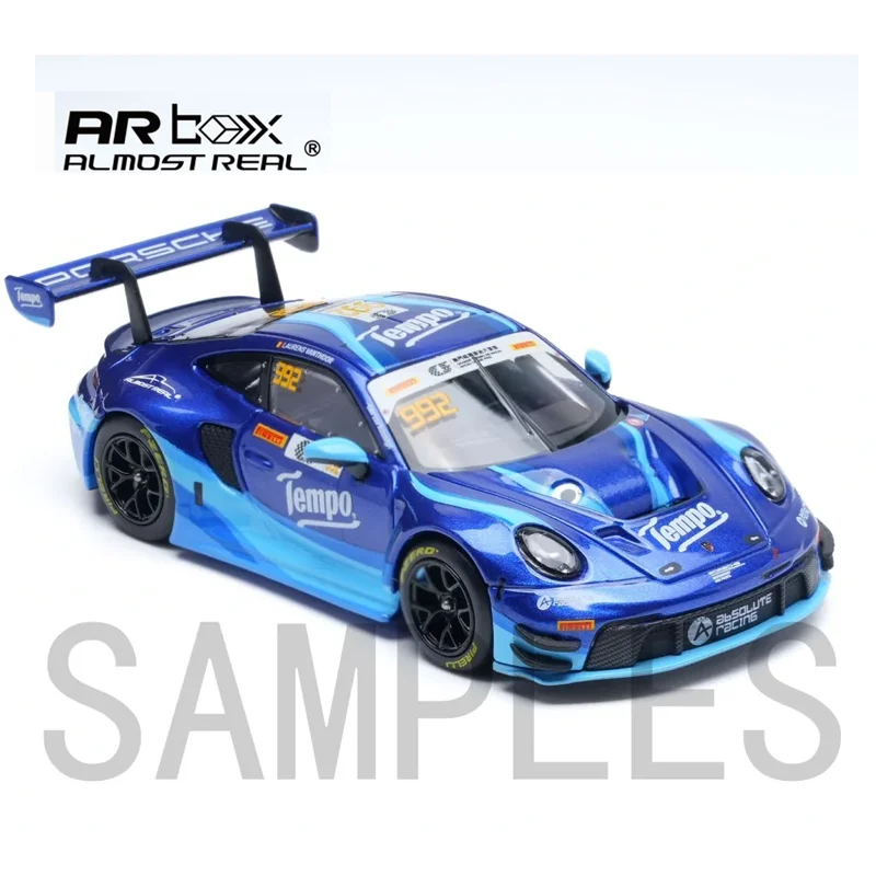 Model Mobil Die Cast Alloy Porsche 911 GT3 R Almost Real x Absolute Racing, Koleksi, Ornamen, Hadiah