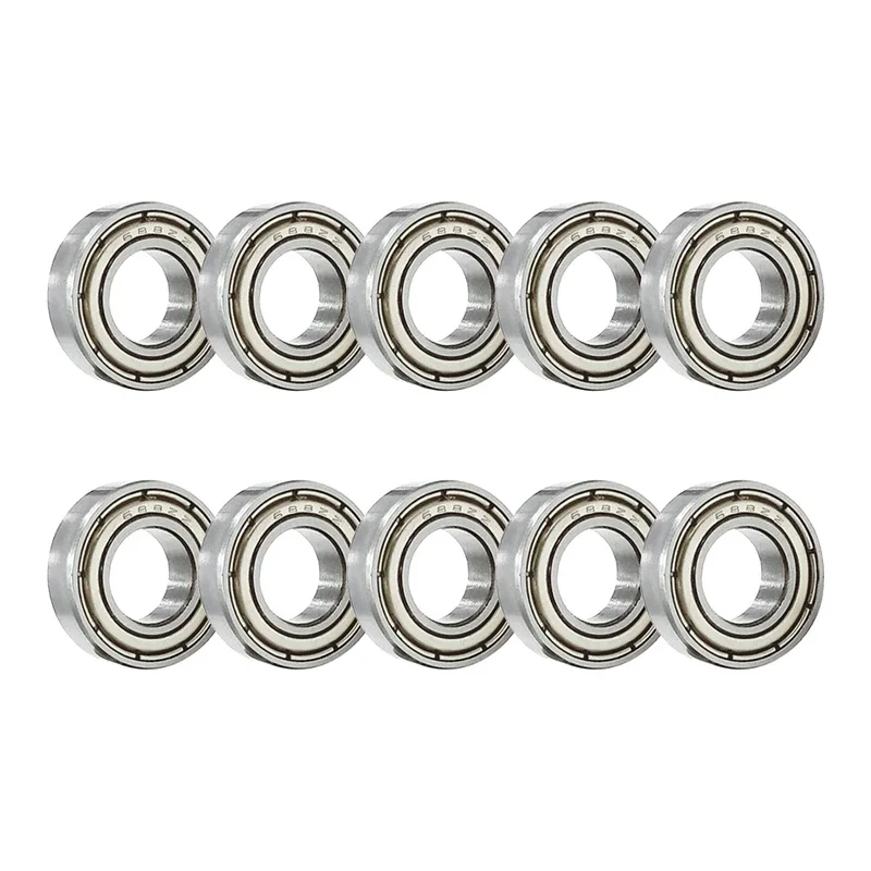 10Pcs Mixed 688ZZ & 608ZZ Deep Groove Ball Bearings 8×16×5mm Double Metal Shielded Chrome Steel Miniature Bearings