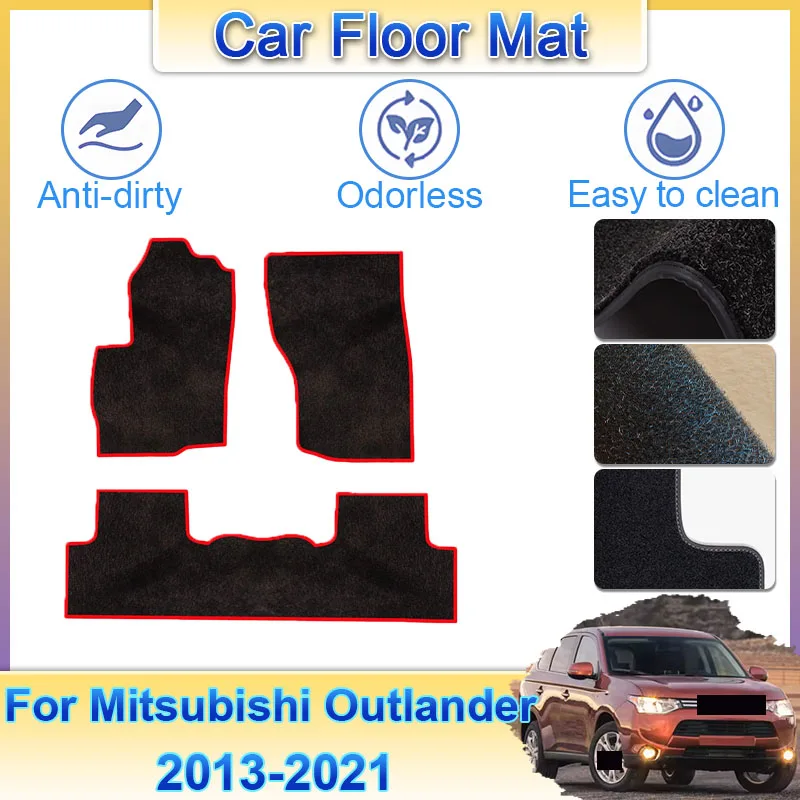 

Автомобильные коврики для Mitsubishi Outlander 3 2013 ~ 2021 2018 2015, коврики, панель, коврики для ног, чехол для ног, автоаксессуары, наклейка