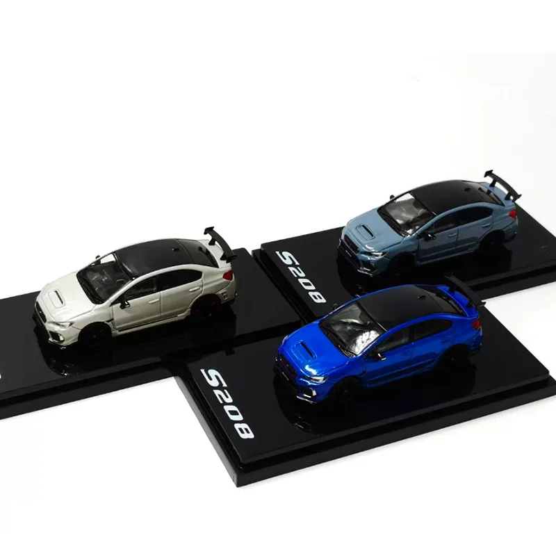 HJ 1/64 Scale Subaru S208 STI NBR Die-cast Police Alloy Car Model Collectible Decorative Toy
