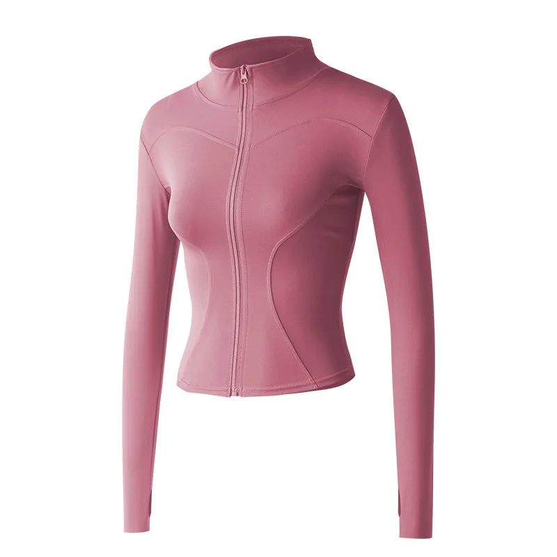 

Women's Tracksuit Yoga Jacket Slim Fit Long Sleeved Fitness Coat Yoga Crop Tops with Thumb Holes Gym Jacket Workout Sweatshirts