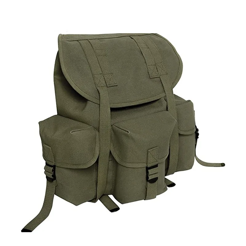 Tactical Military Retro Backpack M14 WW2 US Army Style Running Bag Canvas Camping Equipment Storage Pack High-capacity Rucksack