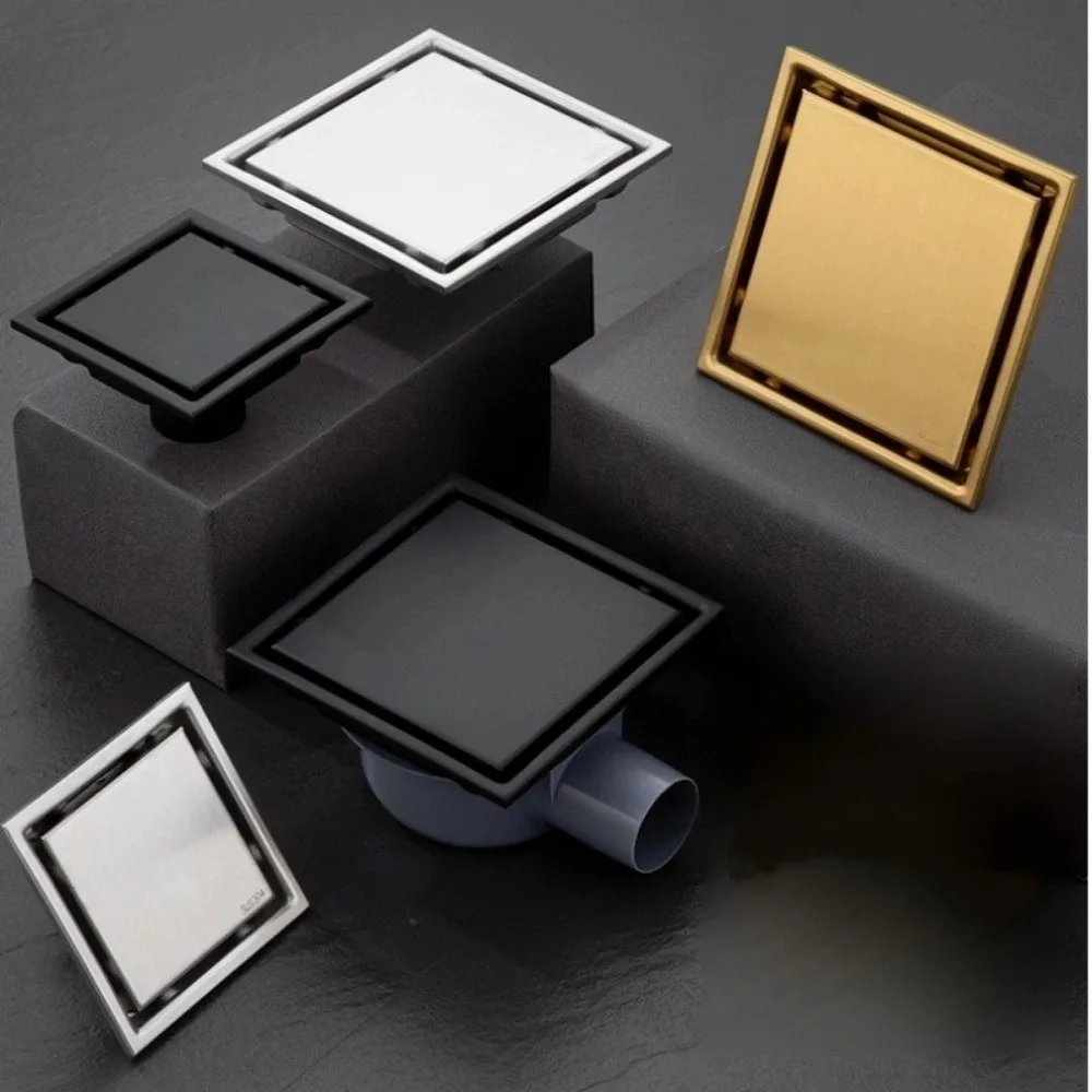 

Крышка для слива пола с защитой от запаха, встраиваемые дренажные крышки из нержавеющей стали, квадратная заглушка, фильтр для душа, сливы для ванной комнаты