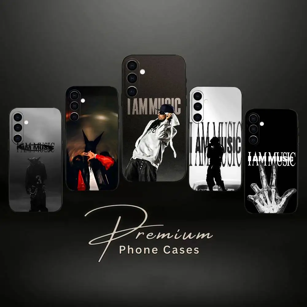 

I AM MUSIC Playboi C-Carti Phone Case For Samsung Galaxy A73,A72,A71,A70,A53,A52,A51,Soft Silicone Black Cover