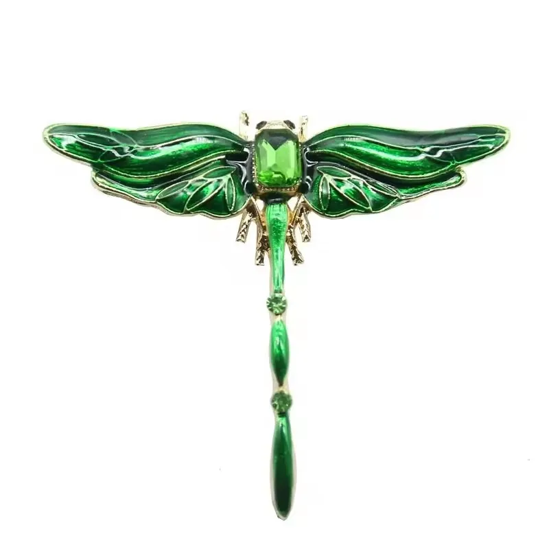 Mode Kristall Vintage Libelle Brosche Große Insekt Broschen Für Frauen Pins Hochzeit Schmuck Zubehör