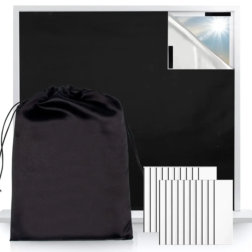 

Blackout Curtain DIY Removable Portable Opaque Windows Sticker Privacy Protection Darkening Window Tint Black Window Sticker