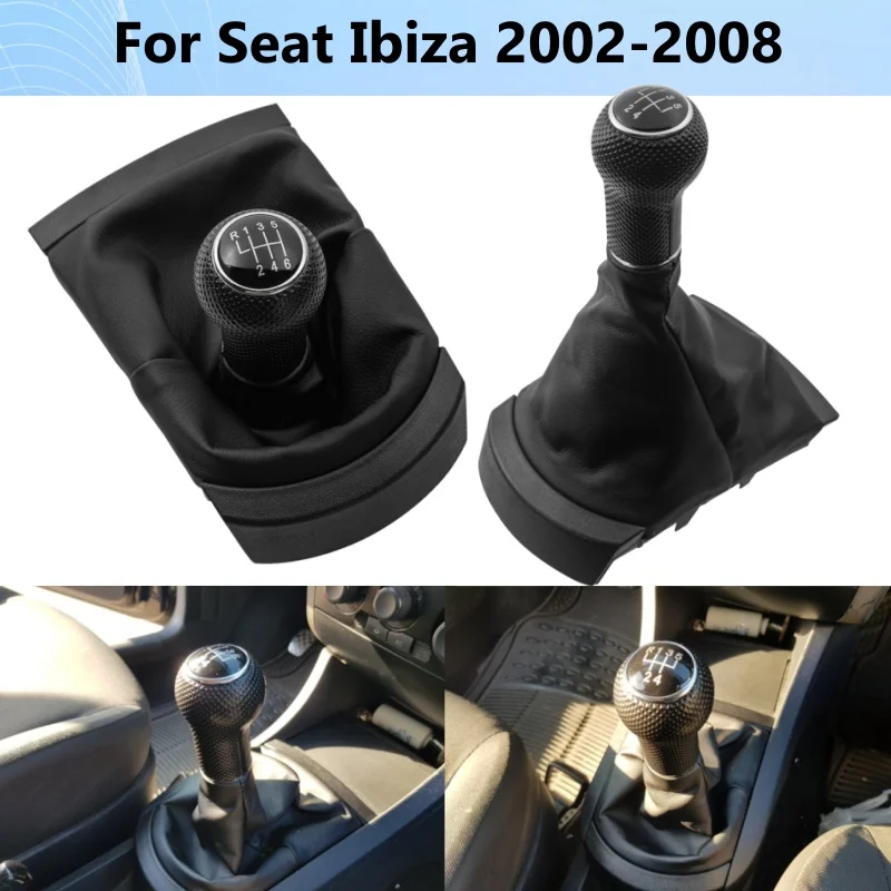 For Seat Ibiza 2002 2003 2004 2005 2006 2007 2008 Gear Shift Knob Dustproof Cover Interior Accessories