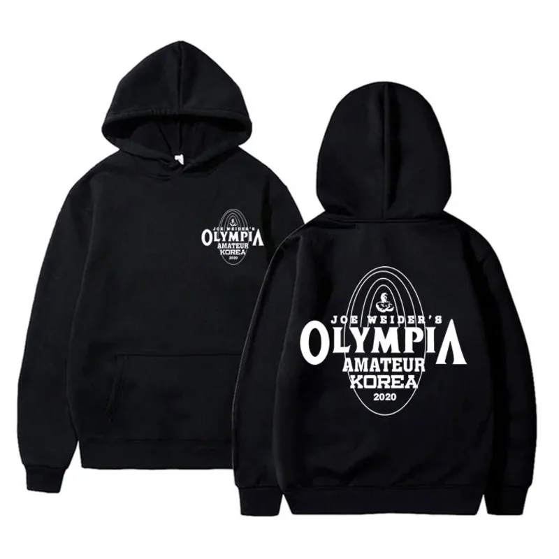 Olympia amateur Korea Fitness gym pump cover print hoodie male fashion oversized pullover hoodies men casual cotton sweatshirt