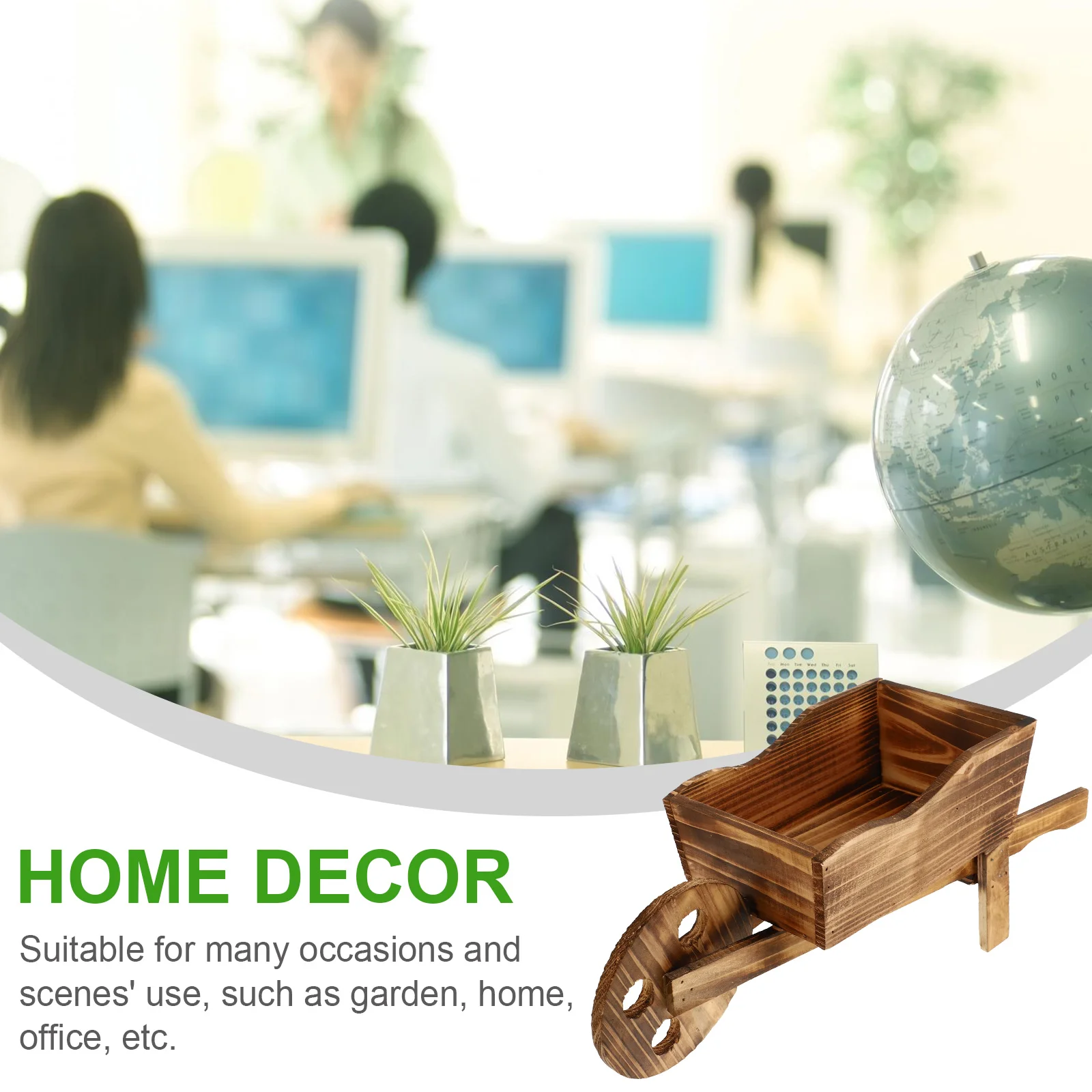 Suporte de plantas ao ar livre vaso de flores carrinho de madeira vaso de flores plantas artificiais ornamentais carrinho de mão plantador criança