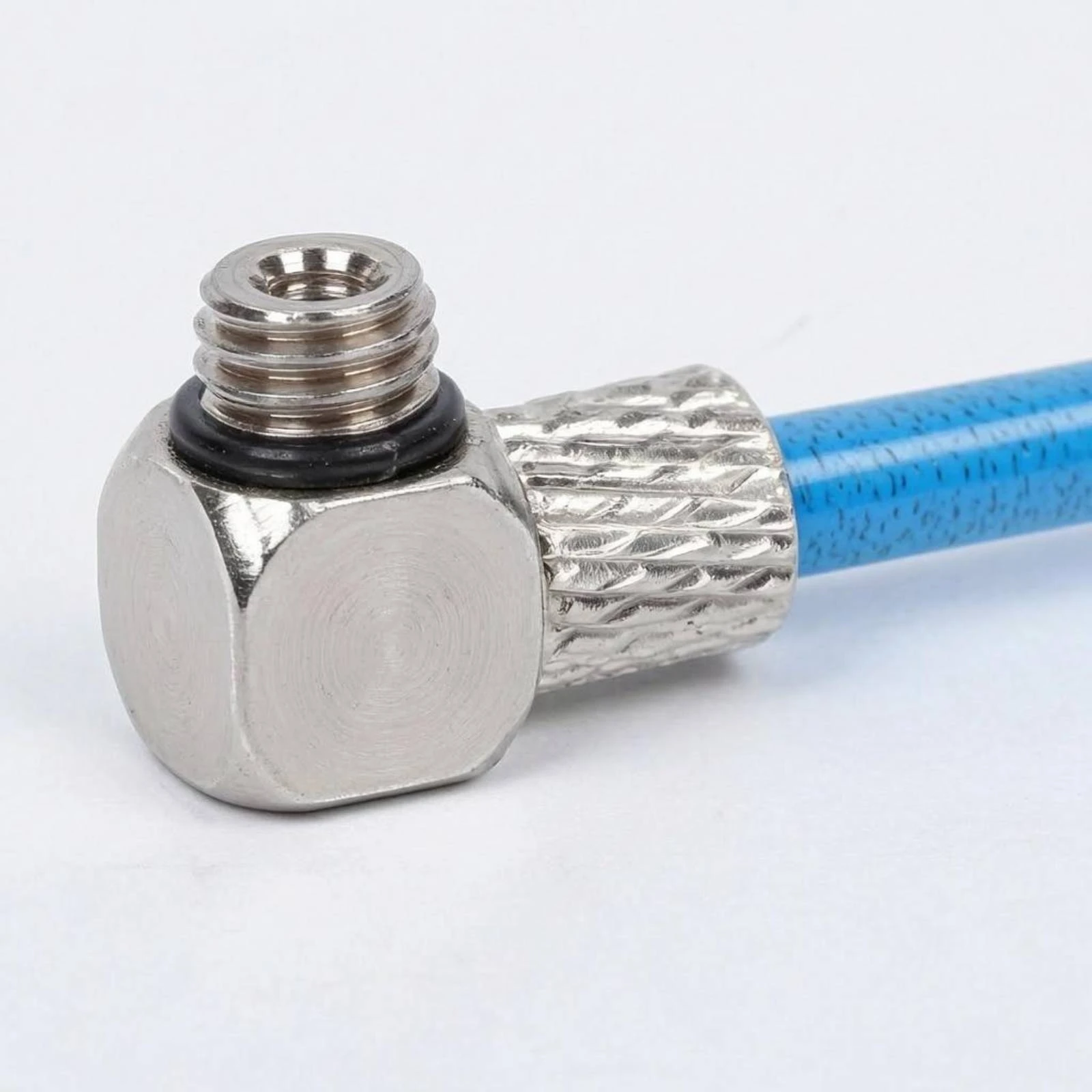 Picture 5: 200 Pieces Micro Pneumatic Elbow Fitting Compact Push-in Elbow Connector 90 Degree Air Line Fitting Corrosion Resistant
