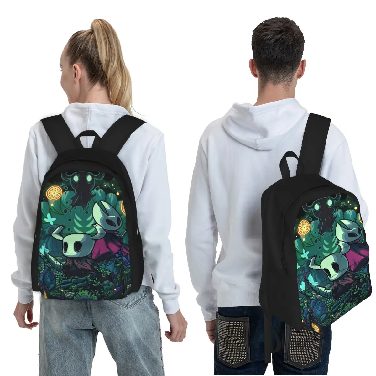 Hollow Knight 4 Student Backpack School Bag Hiking Travel Daypack for Men Women Fashion Bookbag Shoulder Bags