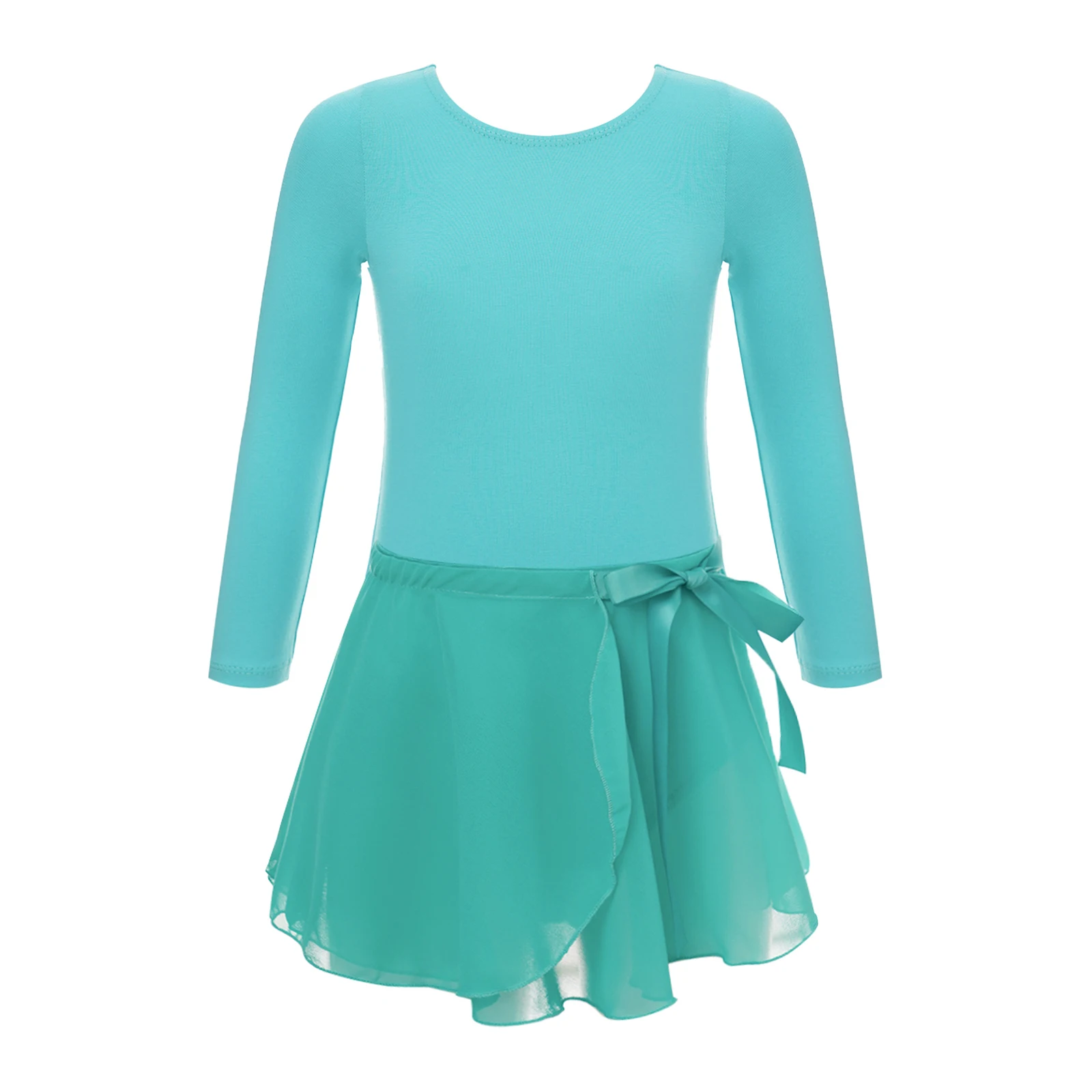 Robe de danse de ballet pour filles, justaucorps en phtalcoton, jupe en mousseline de soie, tenue, 2 pièces