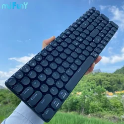 Mifuny-ワイヤレスBluetoothメカニカルキーボード,薄型,100キー,ホットスワップ可能な金属パネル,RGBゲーミングキーボード,p100pro