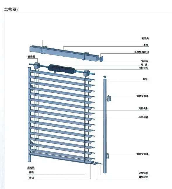 Wireless Remote Electric outdoor venetian blind, external venetian blind, exterior venetian blind